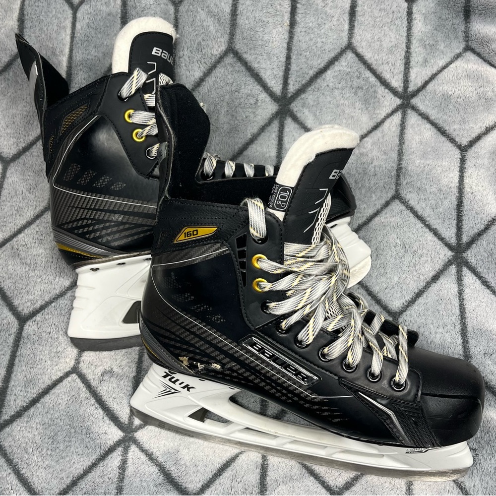 BAUER Supreme 160 Hockey Ice Skate Senior Stainless Tuuk Lightspeed Edge SK160SR - Picture 2 of 14